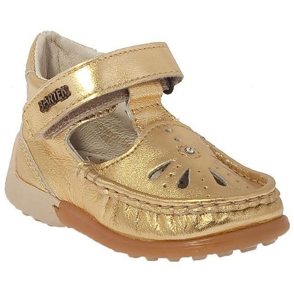 Bartek girls soft leather golden sandals size 26 EU/9.5US